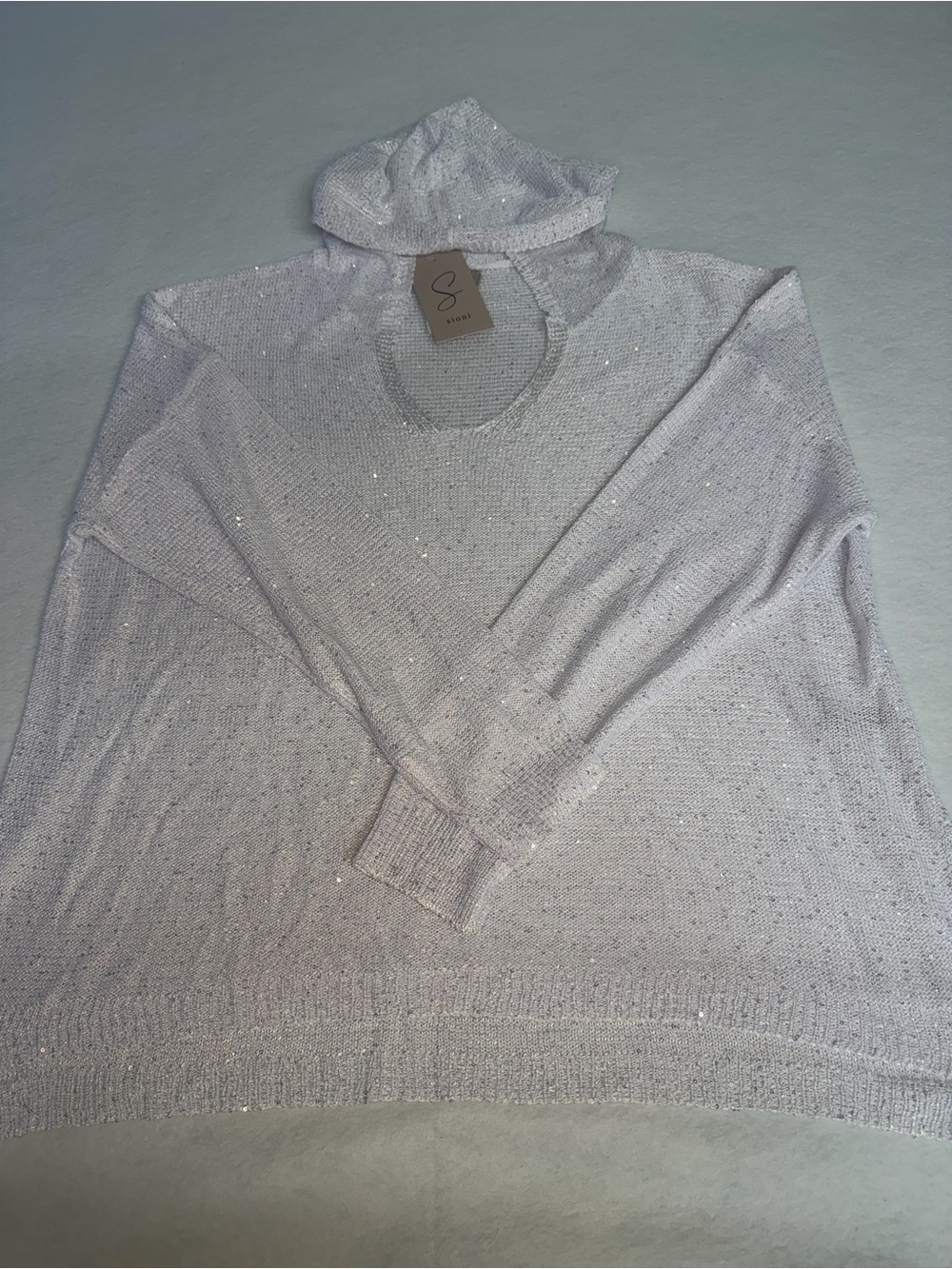 Sioni sequin hooded sweater XL